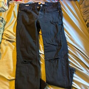 Black distressed Calvin Klein skinny jeans Size 8